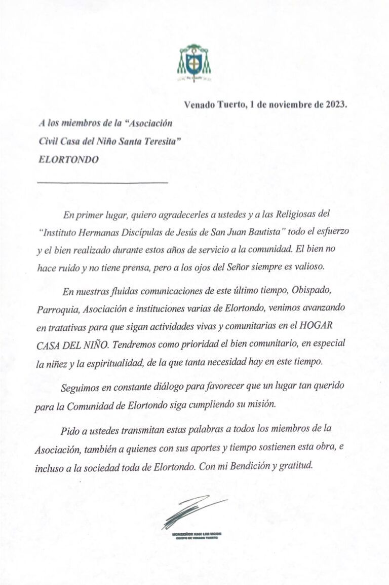 Comunicado Obispado