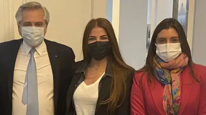 Zulemita Menem con Alberto Fernández, para ser candidata a diputada por La Rioja