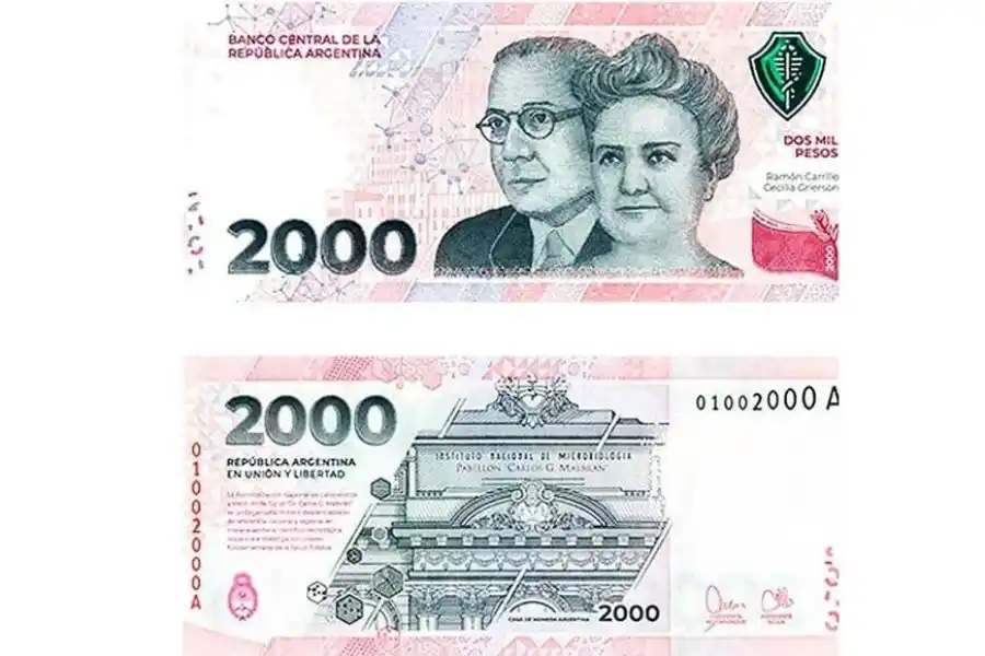 Las marcas distintivas del nuevo billete.