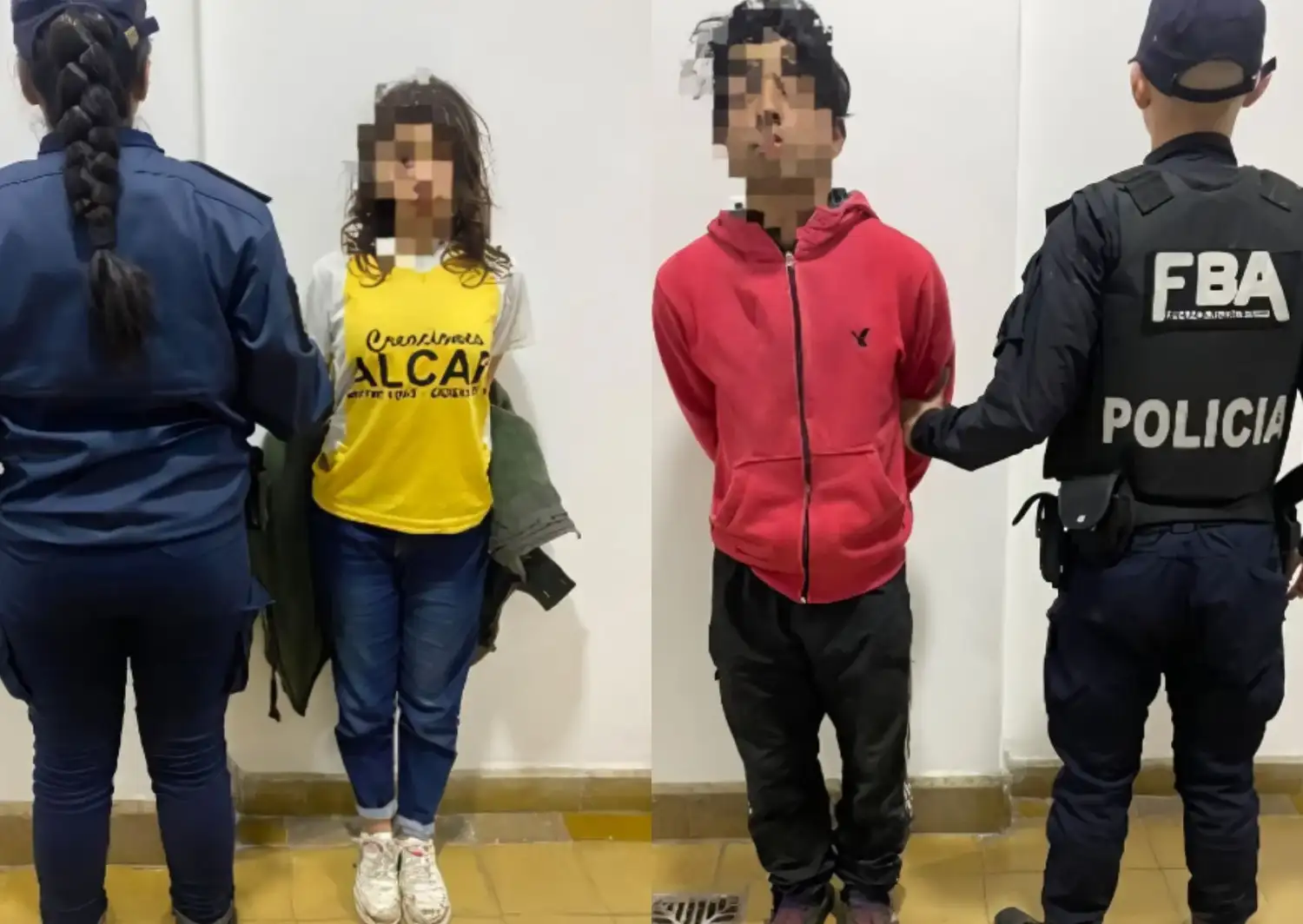 pareja aprehendida por robo de chapas