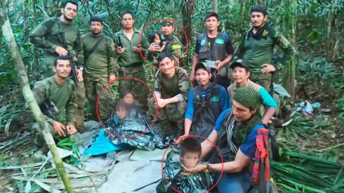 ¡LOS MILAGROS EXISTEN! Rescatan con vida los 4 niños que estaban desaparecidos en la selva (+Foto)