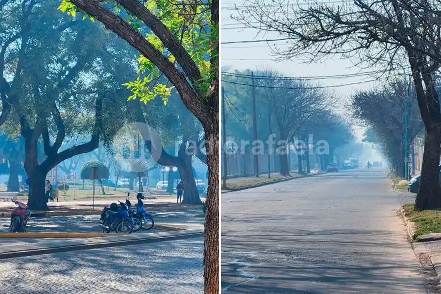 Gran cantidad de humo invade Rafaela este sábado: ¿de dónde proviene?
