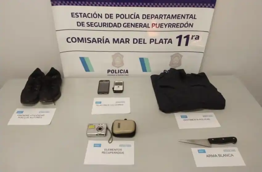 Dos adolescentes robaron una vivienda armados con un cuchillo