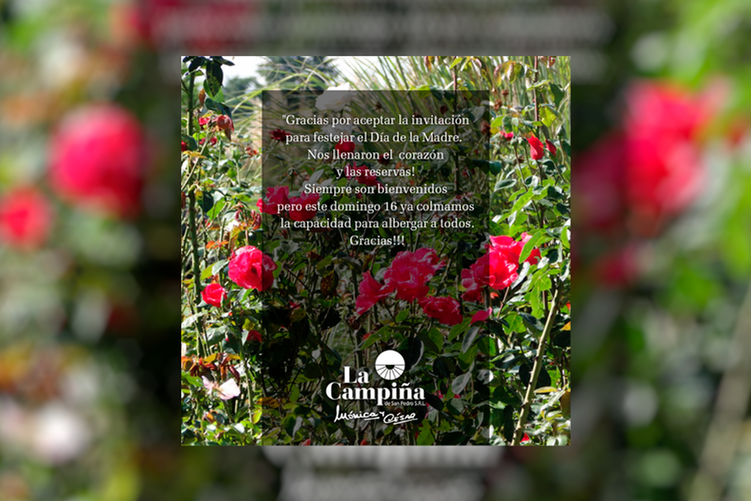 La Campiña agotó sus lugares para este domingo tras su especial propuesta