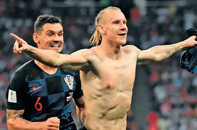 El festejo pro Ucrania de Domagoj Vida le valió una advertencia de la FIFA