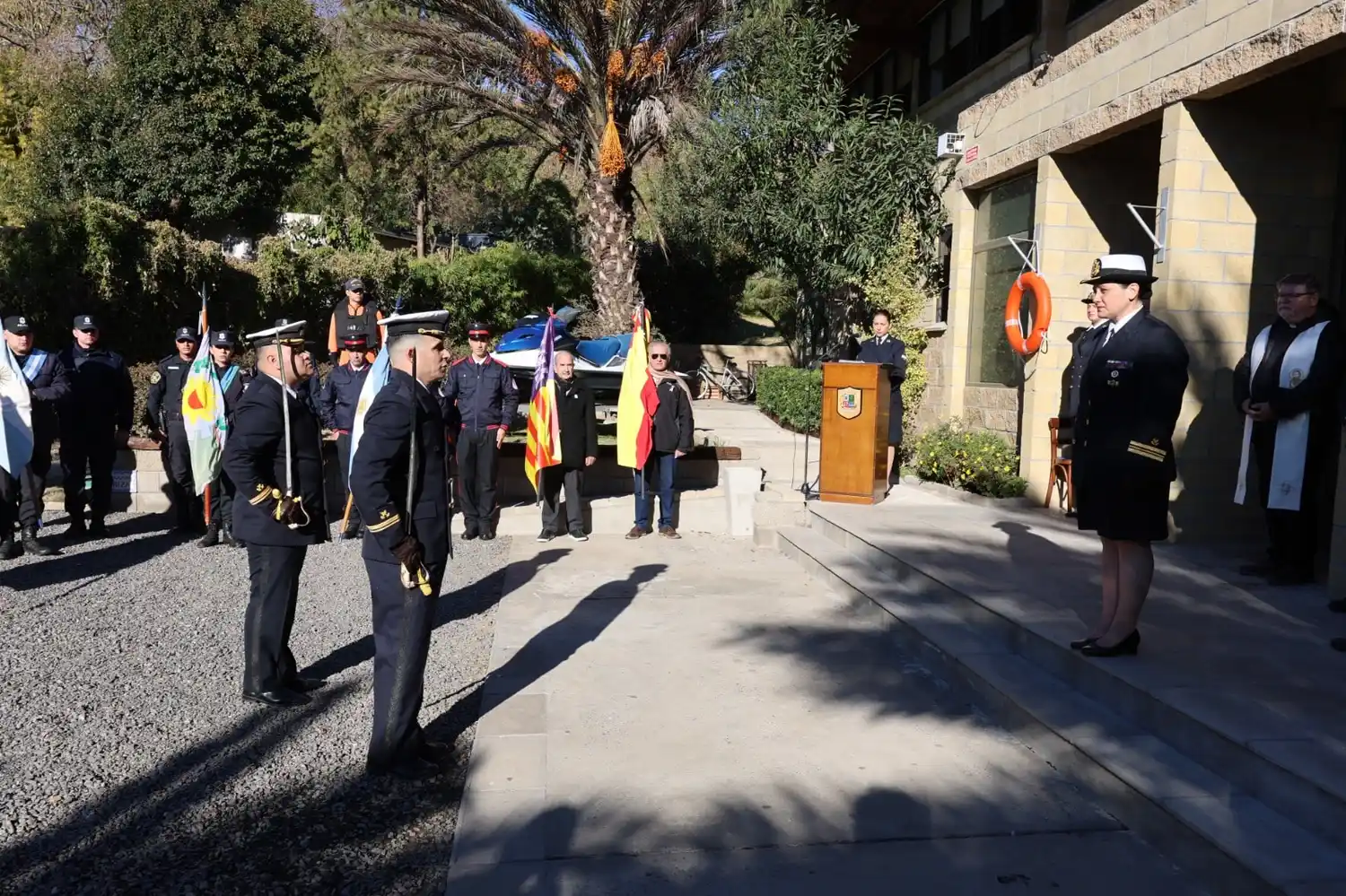 La prefecta Yanina Barrufaldi encabezó el acto.