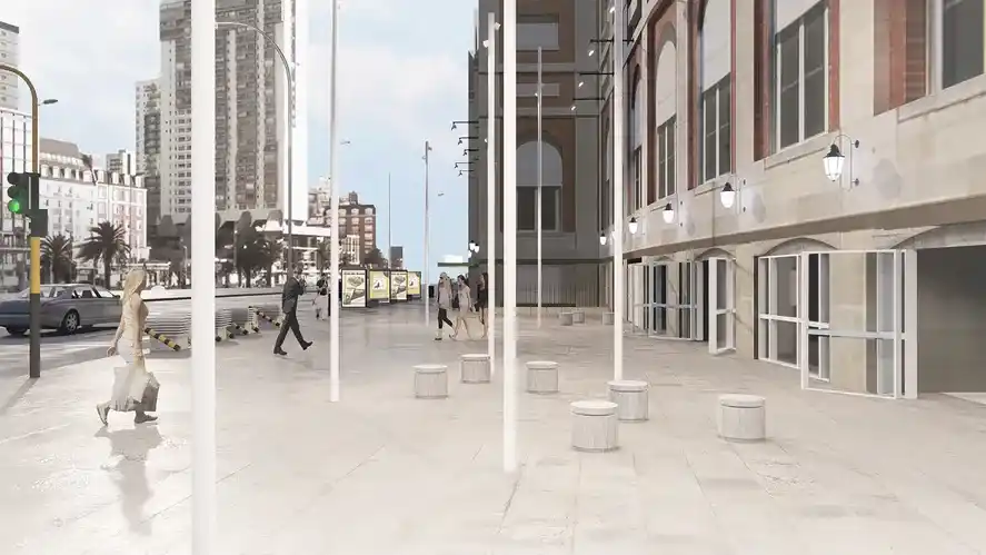 Nuevas veredas, luminarias y carteles publicitarios: así luciría la renovada Rambla marplatense