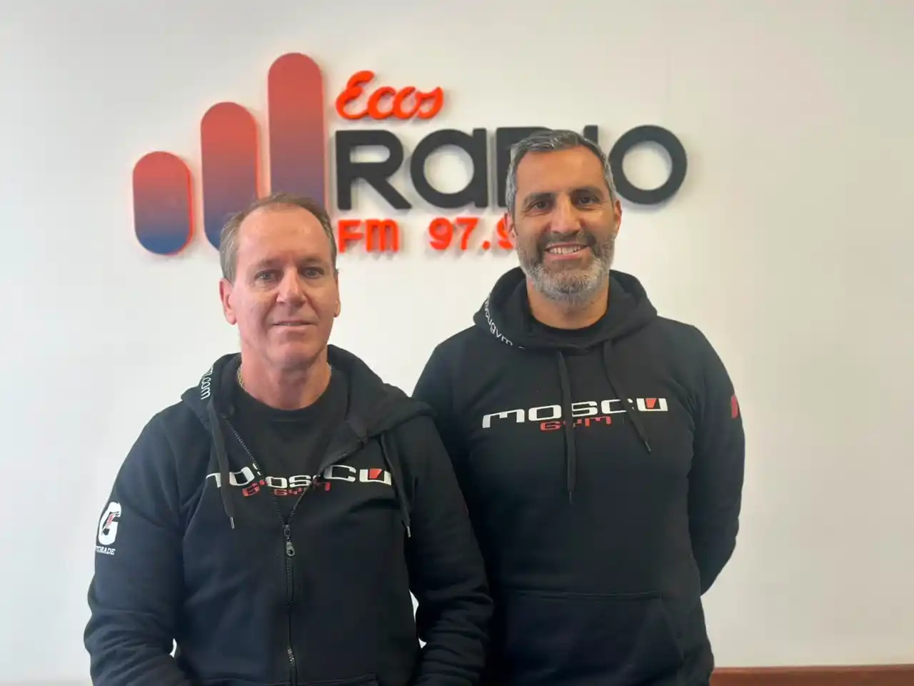 David Bossio y Oscar Martínez, profesores de Moscú Gym, en Ecos Radio.