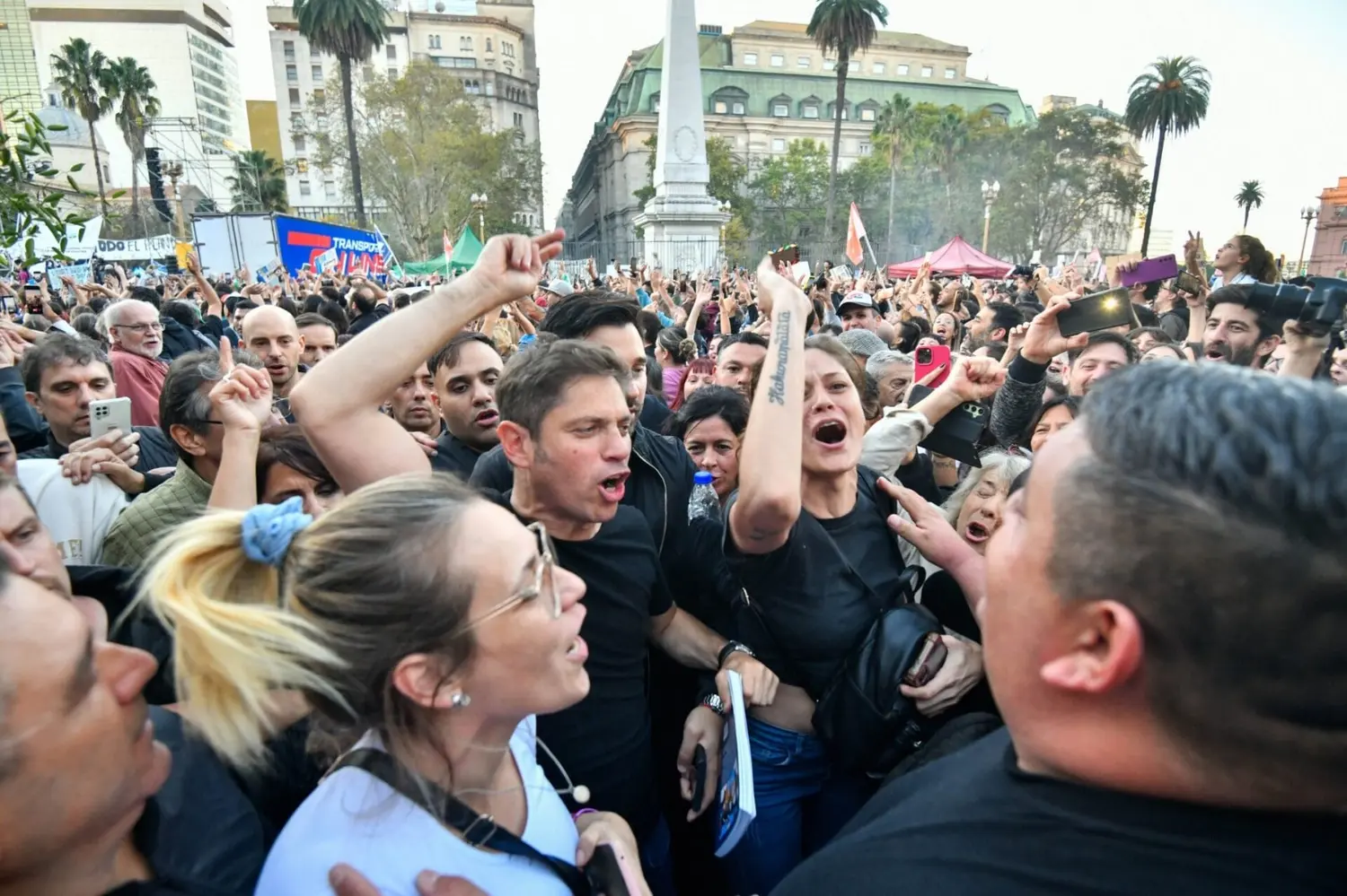 Axel Kicillof durante la Marcha Federal Universitaria del pasado 23 de abril.