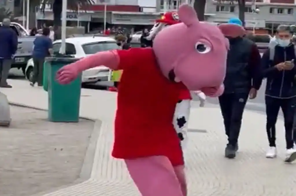 Video: Peppa Pig “de fiesta” en Mar del Plata