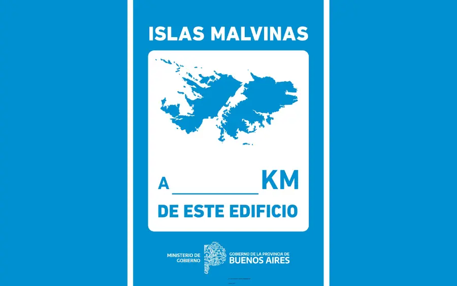 El modelo de cartel que se instalará en edificios públicos de la provincia