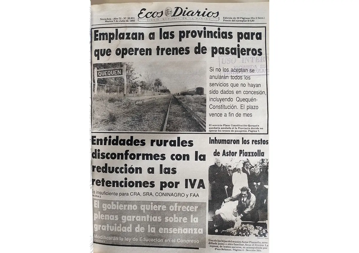 Martes 7 de Julio de 1992