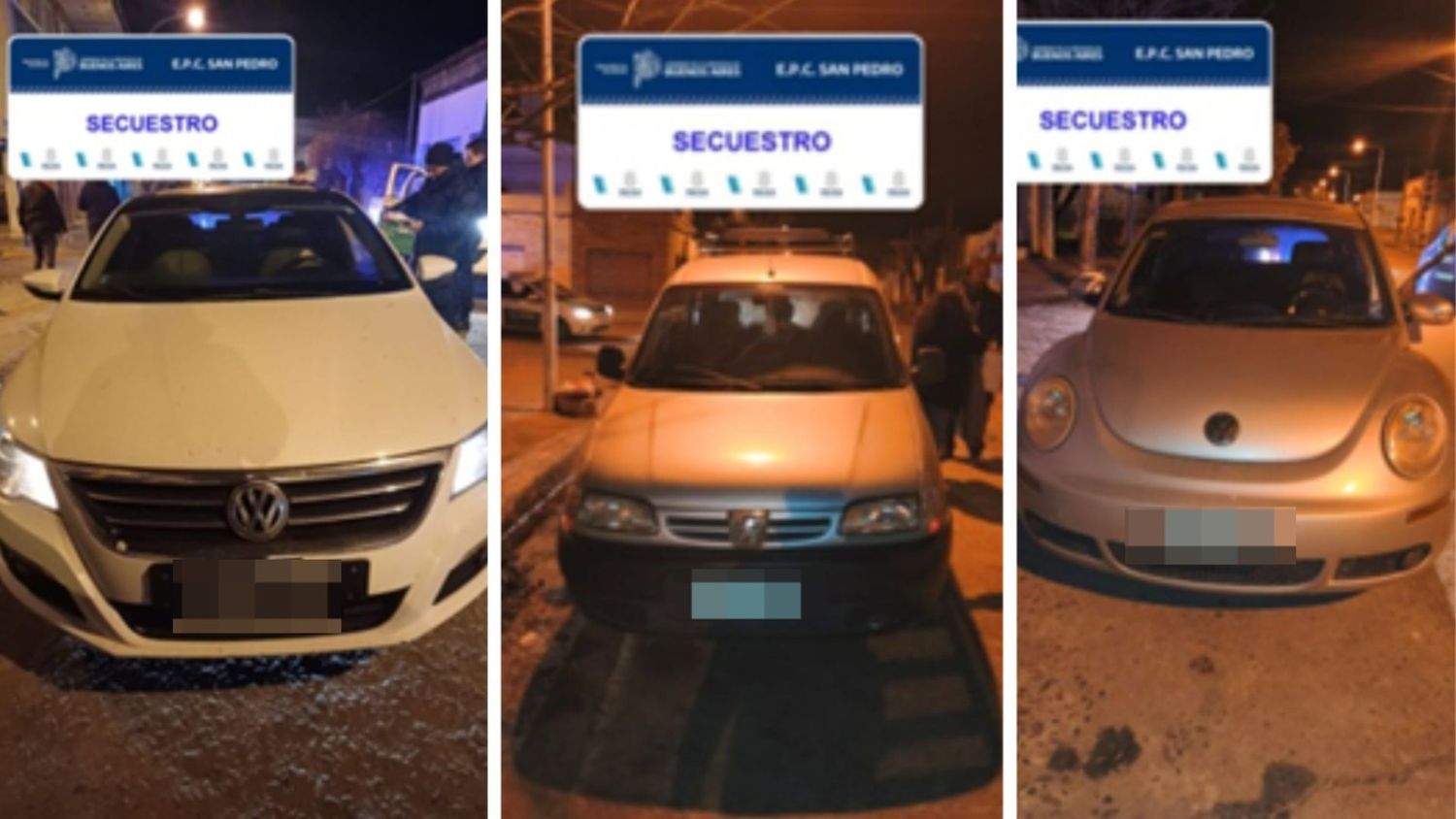 En el operativo se secuestraron de cinco automóviles y una motocicleta por parte de la policía y la Dirección de Tránsito.