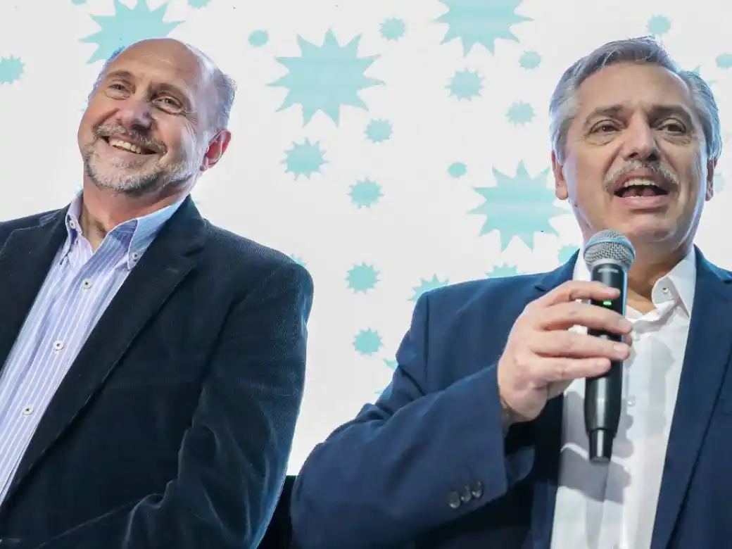 Alberto Fernández cumple agenda en la provincia de Santa Fe junto a Omar Perotti