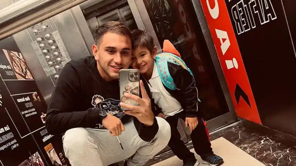 Facundo Ambrosioni junto al hijo mayor de Morena Rial.