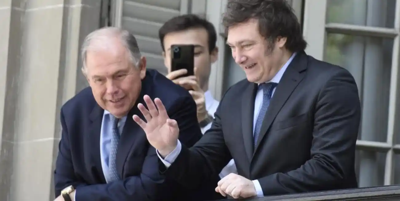 Gerardo Werthein junto al presidente Javier Milei.