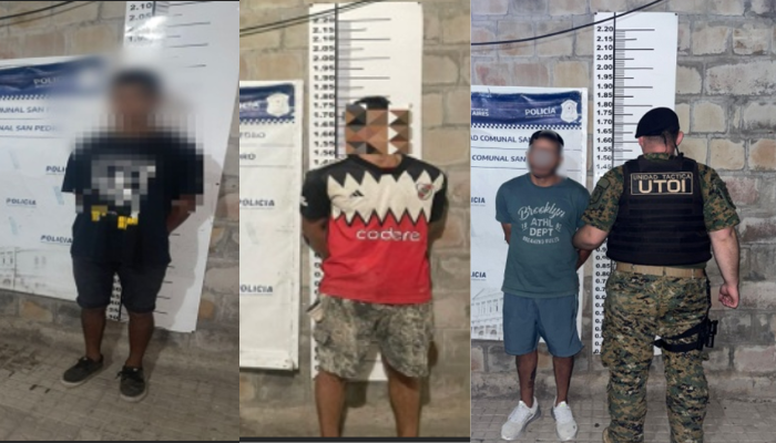 Los aprehendidos fueron trasladados a la Comisaría local.