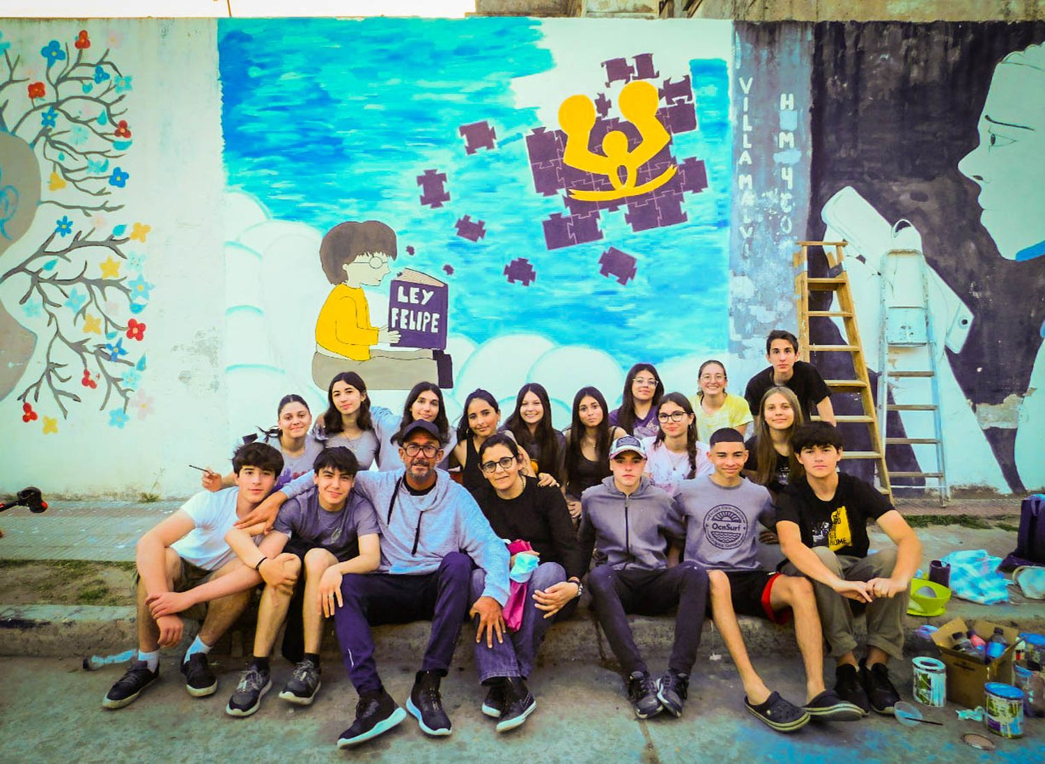 El proyecto Ley Felipe sigue sumando respaldos de toda la comunidad: ahora, la lucha se hizo mural
