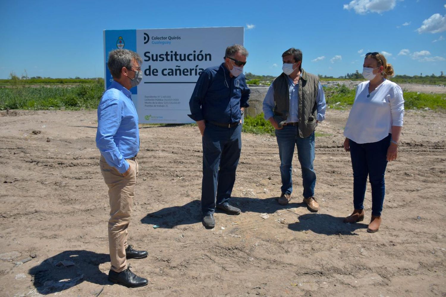 Colector Quirós: El Ministro de Planeamiento recorrió la obra 