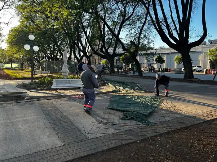 Novedades en las obras de la Plaza 25 de Mayo: levantaron el cerco del primer cuadrante - 5