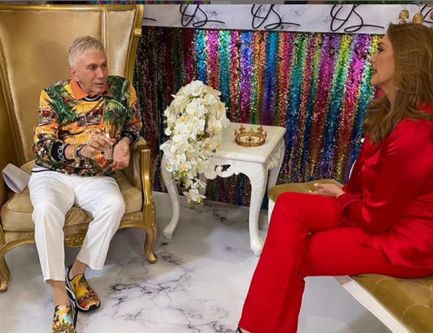 Osmel Sousa con Paola Ruggieri. Foto: instagram