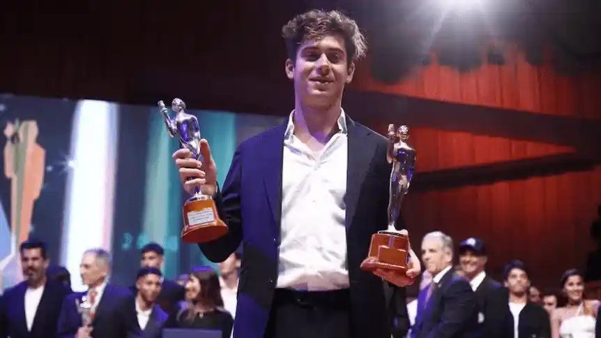 Franco Colapinto, ganador en los Premios Olimpia 2024