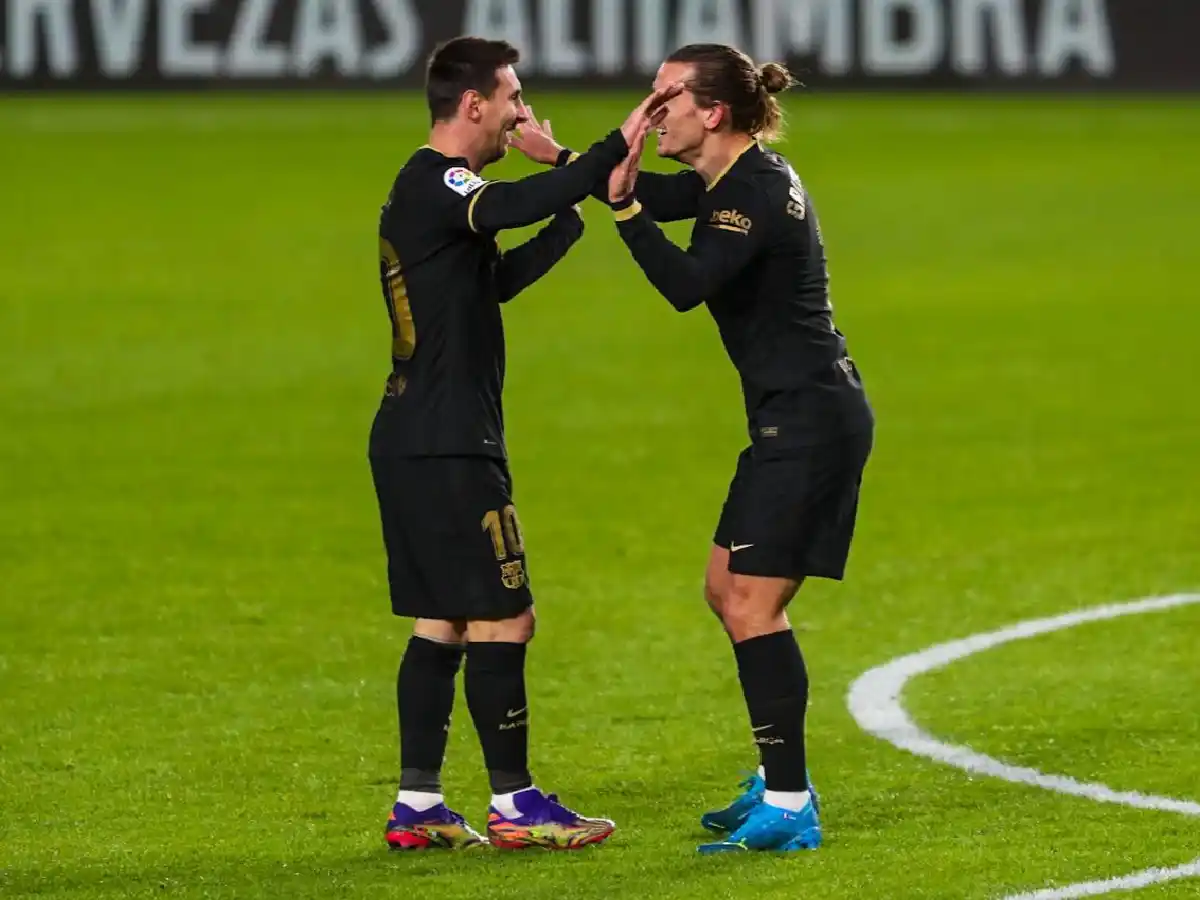 Messi marcó dos tantos en la goleada de Barcelona