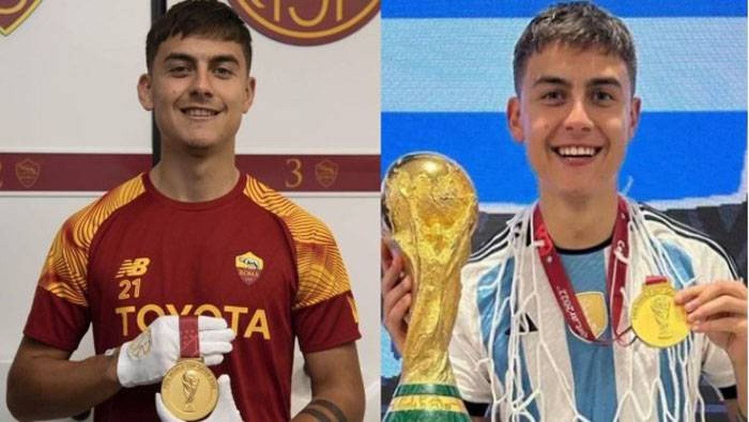 Paulo Dybala donó su medalla de campeón del mundo a la Roma