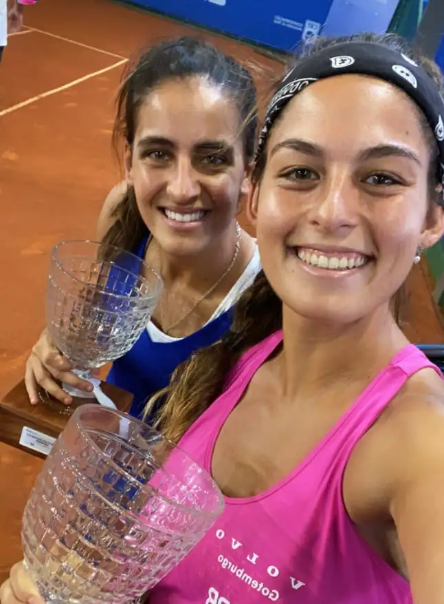 Carlé y Alves, en el festejo.