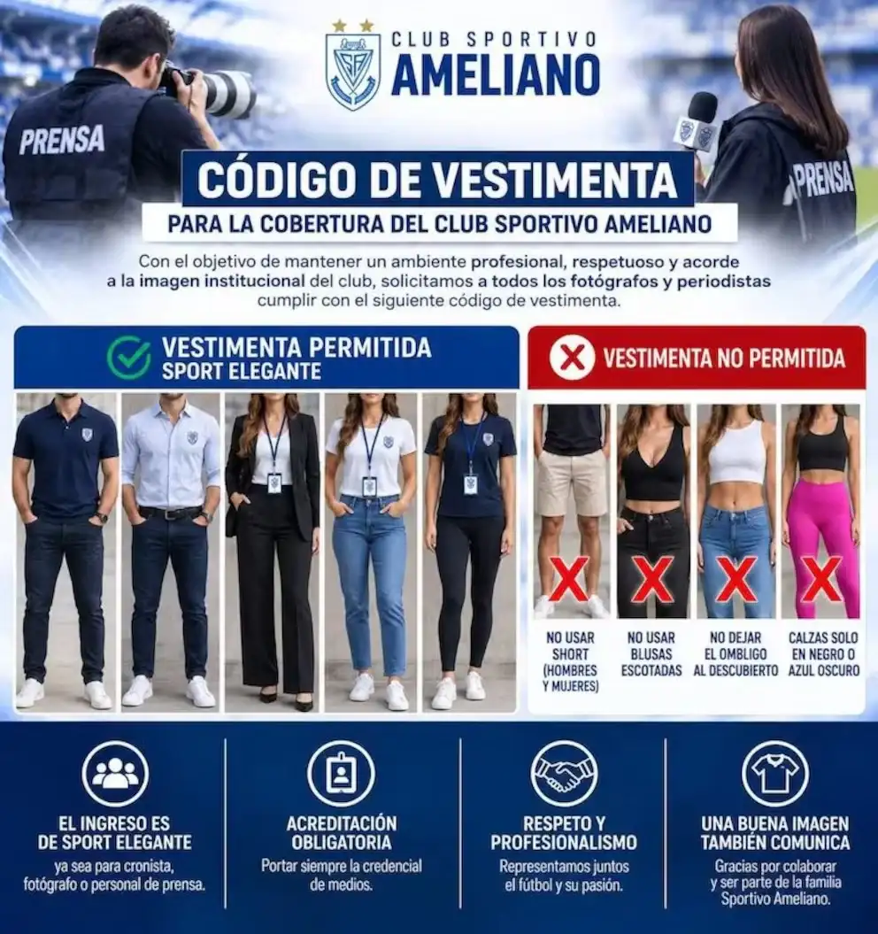 código de vestimenta.