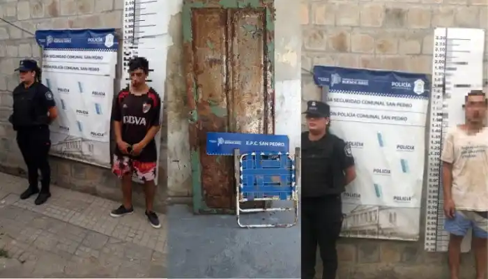 Fueron detenidos mientras robaban una puerta de chapa y una reposera