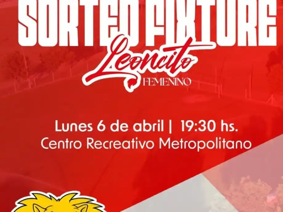 A las 19:30 se sortea el "Leoncito Femenino" 2026. Flyer: Prensa 9 de Julio