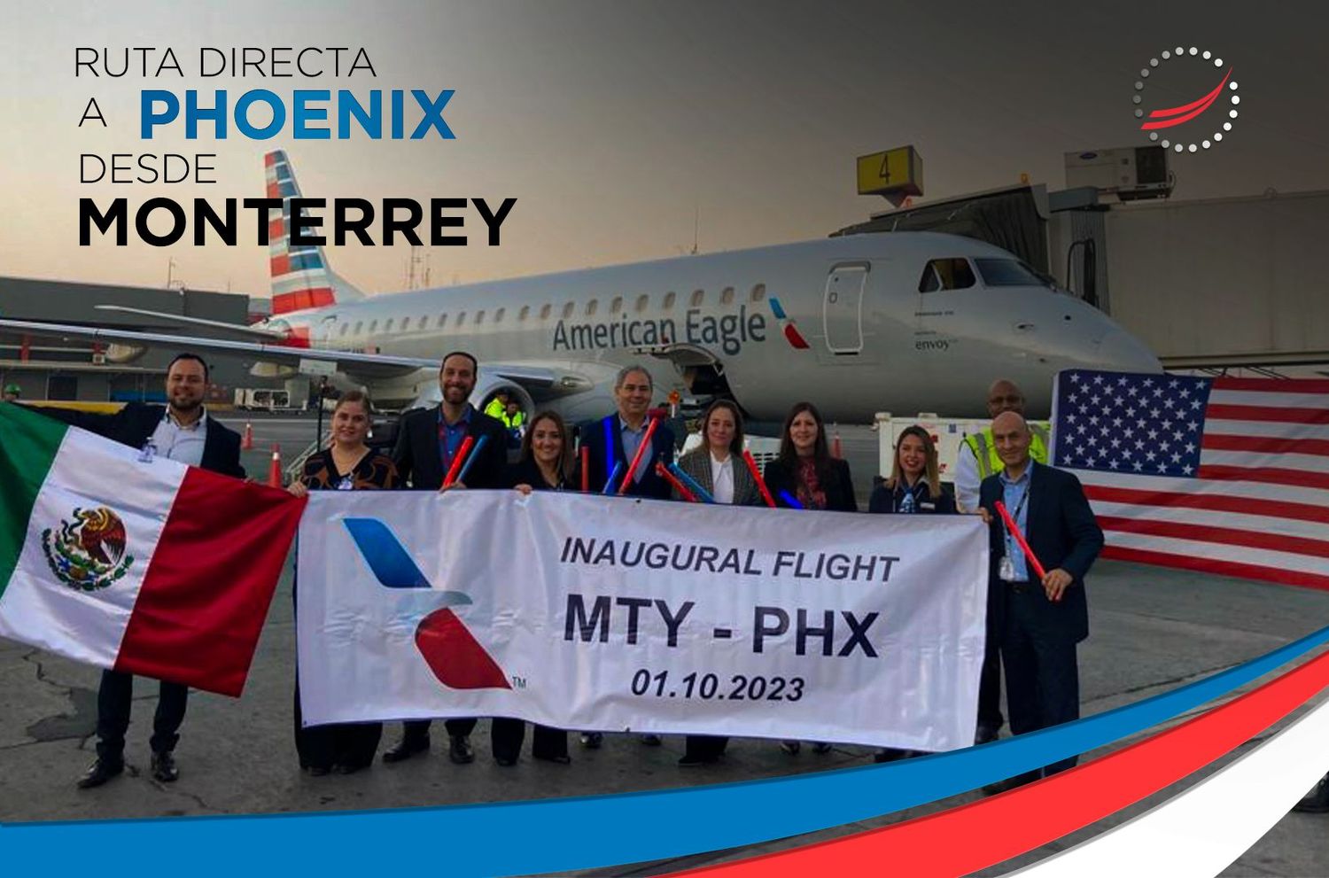 American Airlines inauguró sus vuelos entre Monterrey y Phoenix