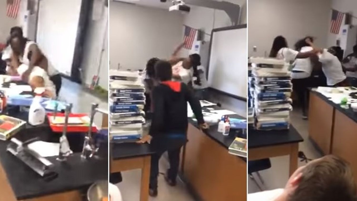 Video: docentes se tomaron a golpes en el aula frente a los alumnos