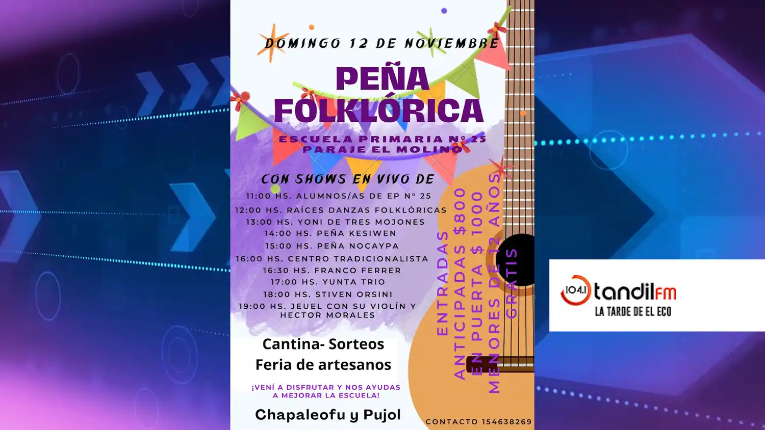 Peña Folklórica a beneficio de la Escuela Nº 25 de El Molino