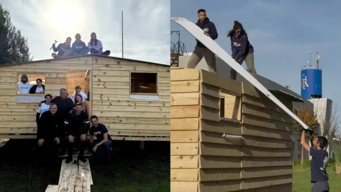 Las casas son de madera