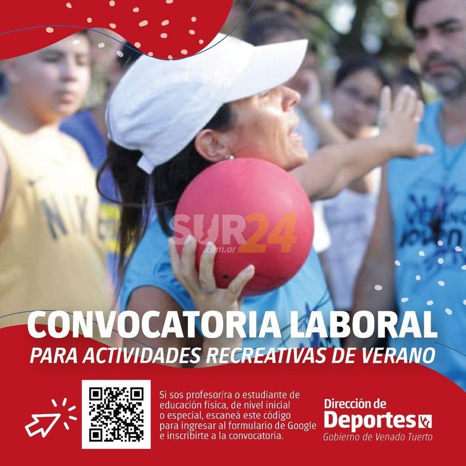 Convocatoria laboral para actividades recreativas de verano