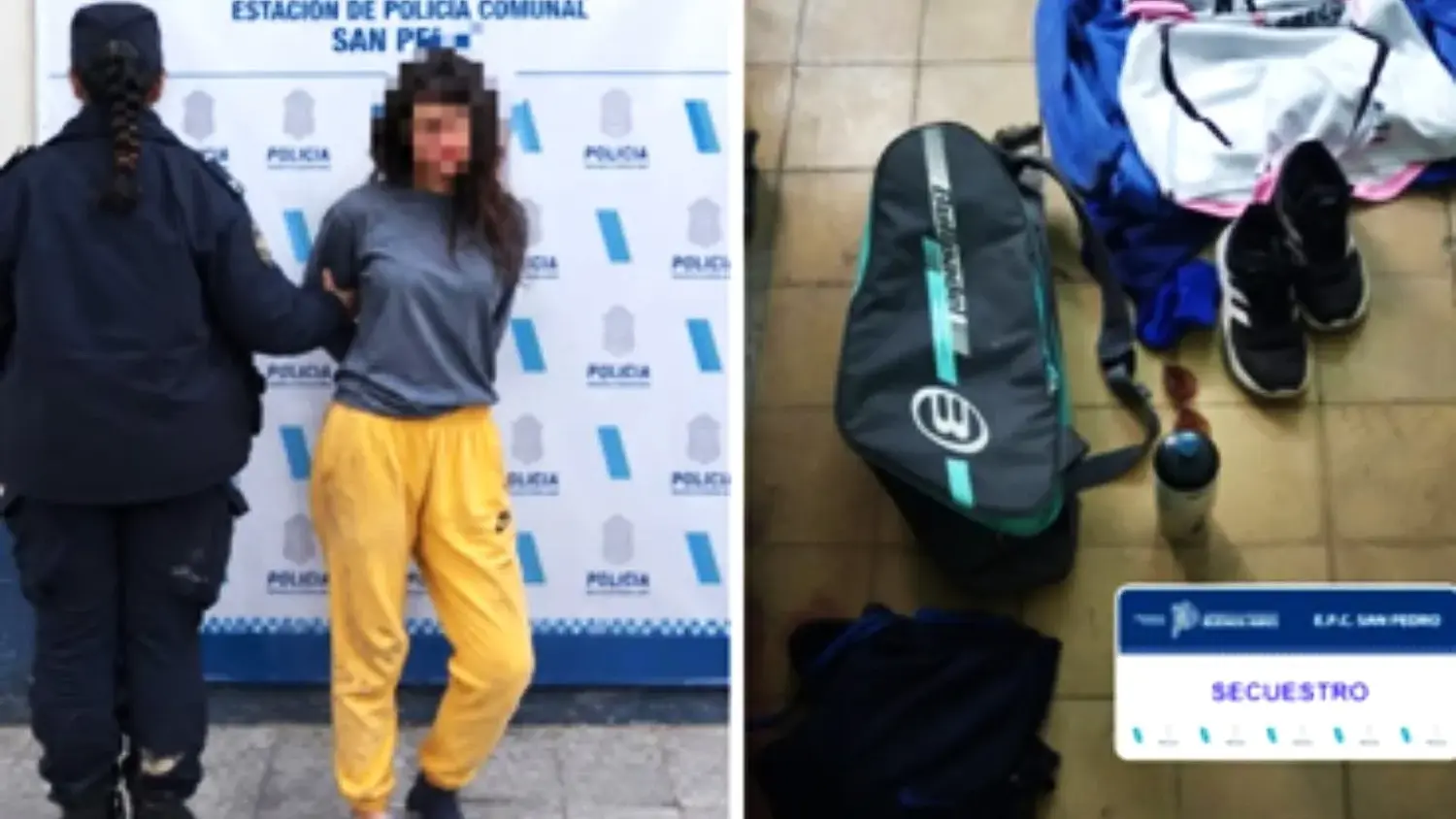 La policía detuvo a una mujer acusada del robo en la cantina del Club Independencia. En el procedimiento se secuestraron elementos deportivos.
