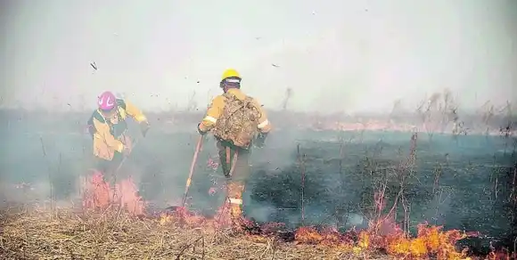 Preocupación por los incendios en el sur de la provincia, temperaturas que no ayudan y escasos recursos