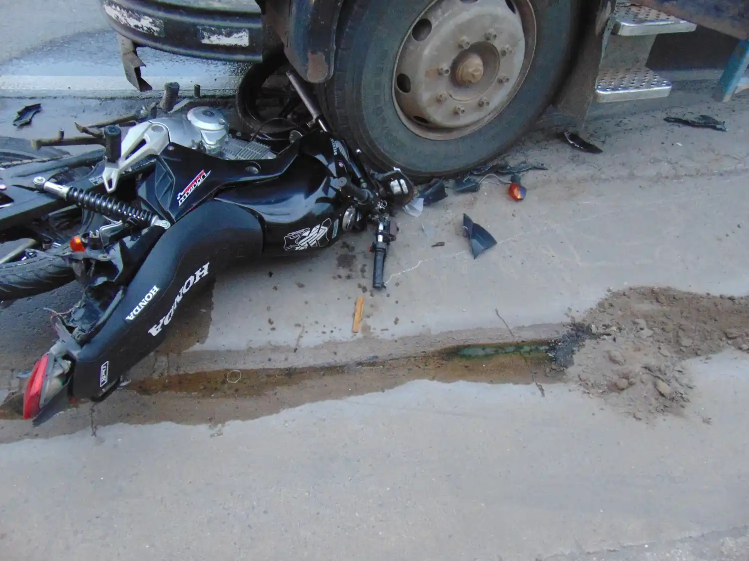 La imagen deja en claro que podría haber sido una tragedia.