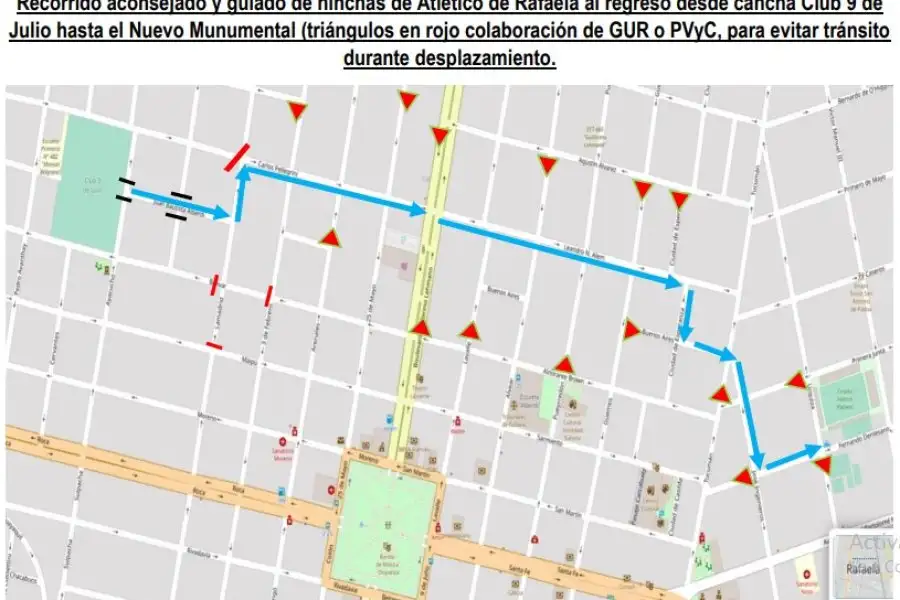 Gentileza: División Operaciones UR V – Dpto. Castellanos