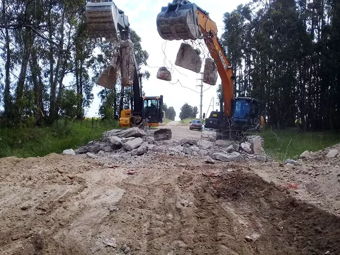 Siguen tarea de preparación para construir un nuevo puente