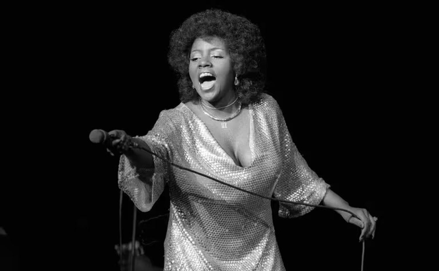 Gloria Gaynor. En tiempos de su actuación en Necochea