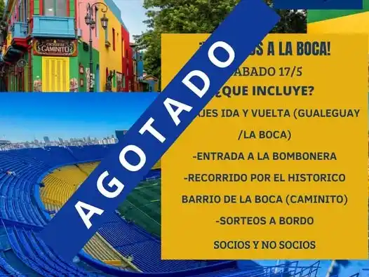 Éxito total: Se agotaron los lugares para la excursión a La Bombonera organizada por la Peña Boca Gualeguay
