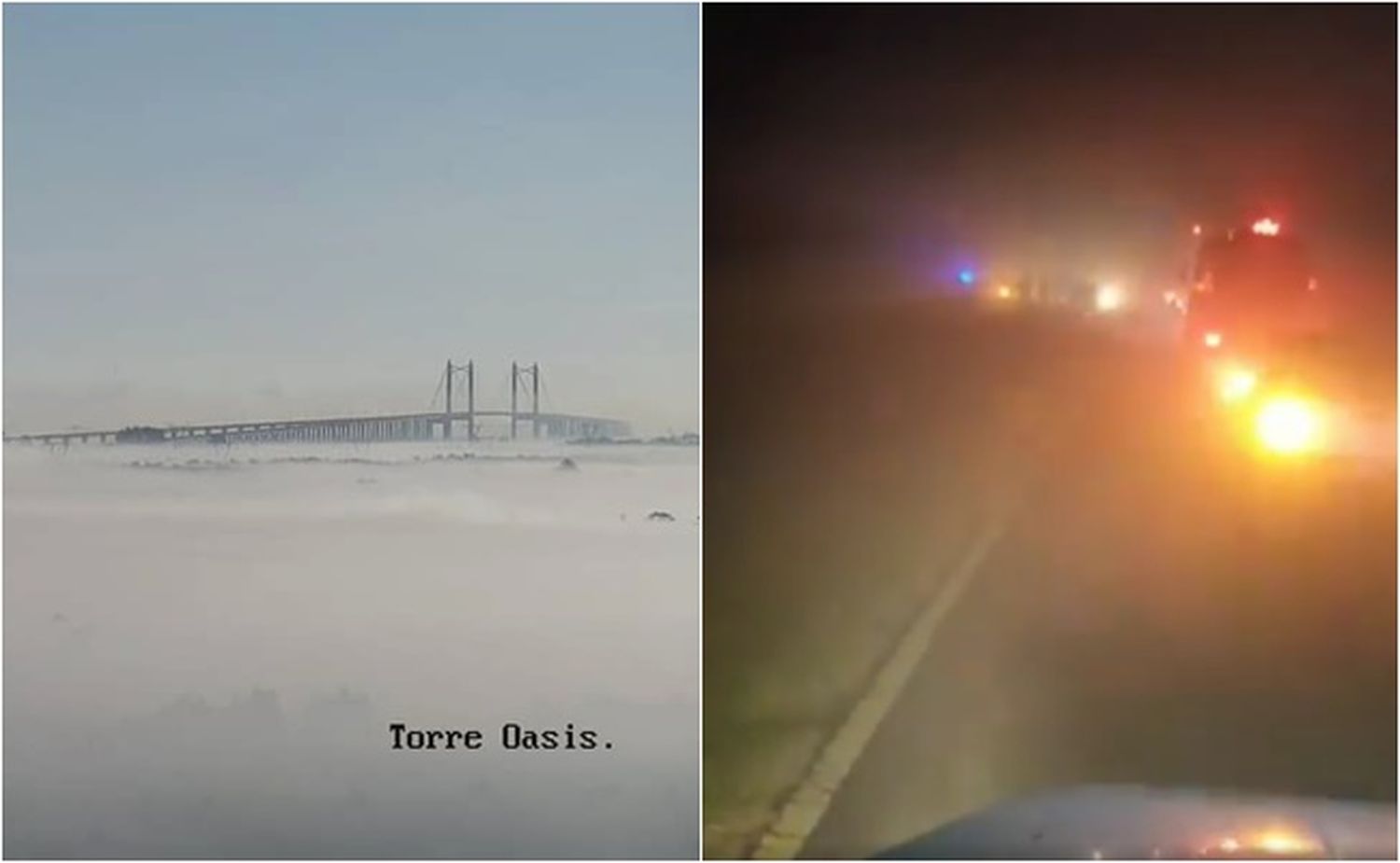 Por humo y niebla estuvo cortado el tránsito en Zárate - Brazo Largo: Además hubo un choque múltiple