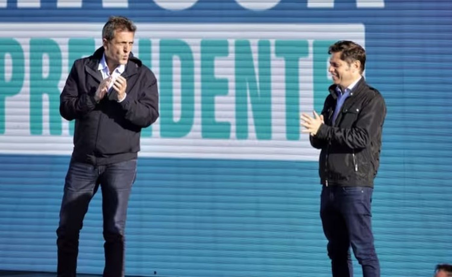 Minutos antes, Kicillof y Massa habían realizado juntos el cierre de campaña de Unión por la Patria.