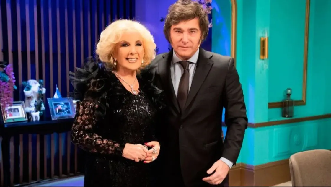 Mirtha Legrand junto a Javier Milei