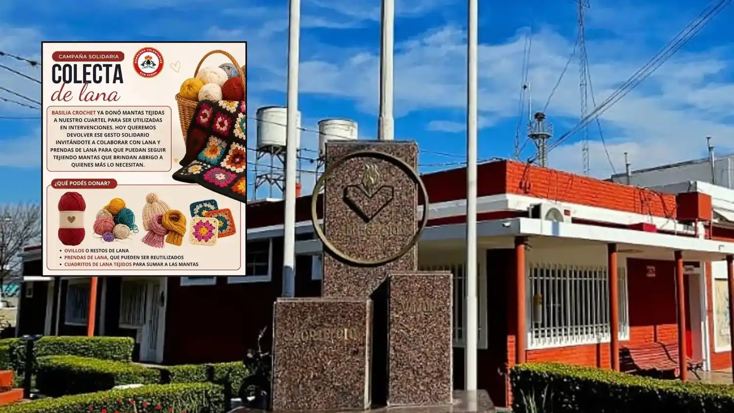 La Asociación de Bomberos Voluntarios inició una campaña solidaria para recolectar lana. La finalidad es entregársela al grupo de tejedoras Basilia Crochet.