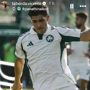 Vicente Taborda debutó en Grecia con triunfo del Panathinaikos