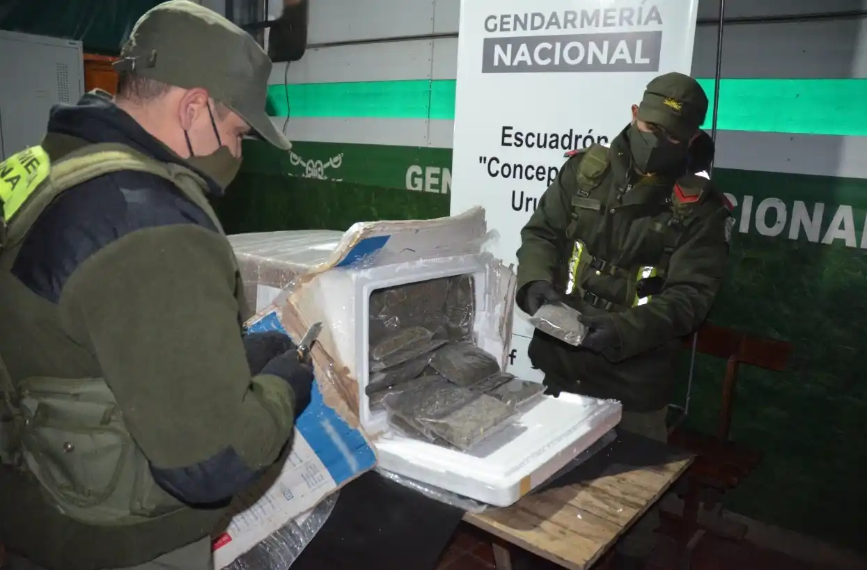 Secuestraron dos encomiendas con 24 kilos de droga en la Autovía Artigas